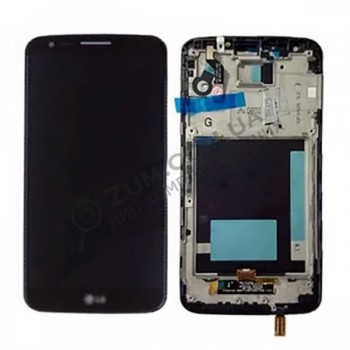 Дисплейный модуль LG D800 G2, D801, D803, LS980, VS980, F320 black с рамкой (тачскрин + матрица)