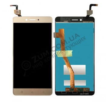 Дисплейный модуль Lenovo K6 Note (K53a48) gold (золотой) с рамкой (тачскрин + матрица)