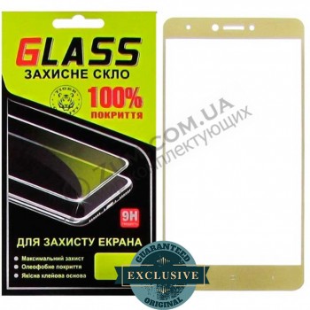 Защитное стекло Full Screen Meizu Note 4X золотой Glass